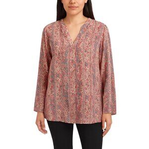 Peruvian Connection Floral Paisley Blouse Size Medium